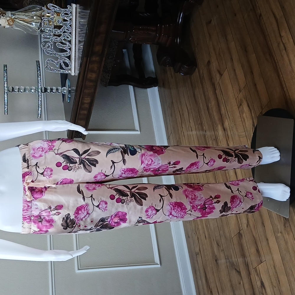 Victoria's Secret Pink Roses Satin Lounge Pajama Pants With Pockets. Size XS - Picture 13 of 17